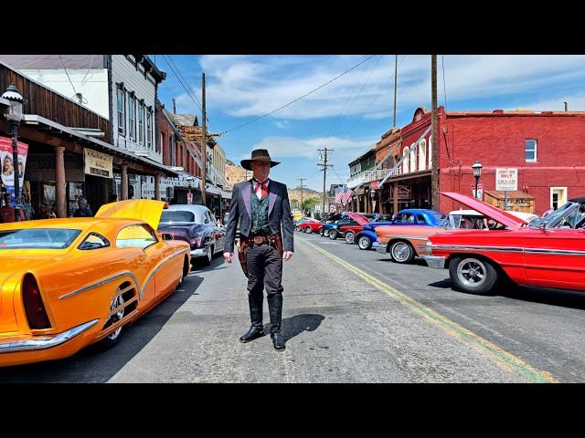 Classic cars [a Bonanza!] Virginia City Nevada wild west Hot August Nights 2024 classic car show  4K