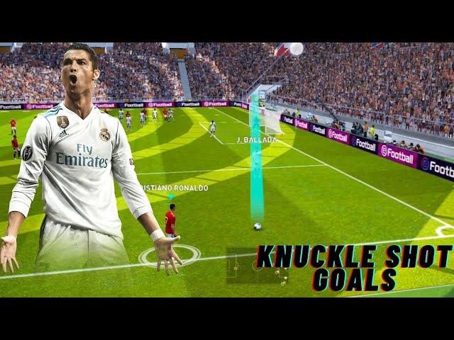 C. Ronaldo Amazing Knuckle Shot Goals | Pes 2021 Mobile How To Make Knuckle Testing Knuckle #Shorts