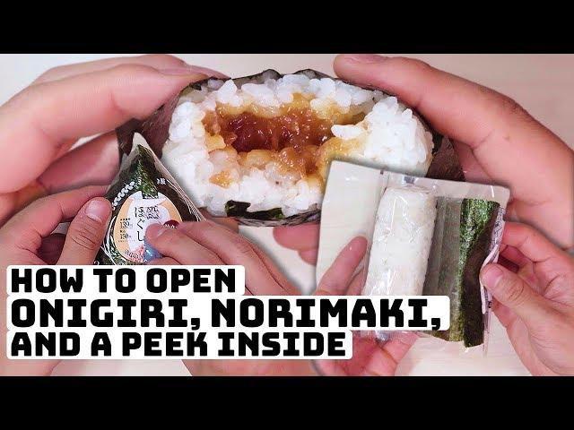 How to Open Onigiri, Riceball and Norimaki Perfectly