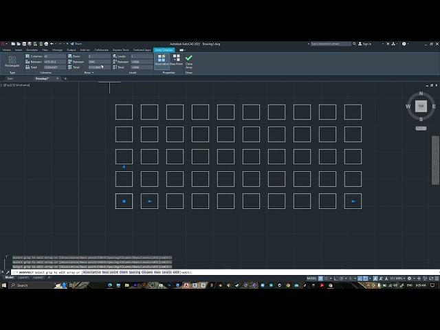 Rectangular Array AutoCAD