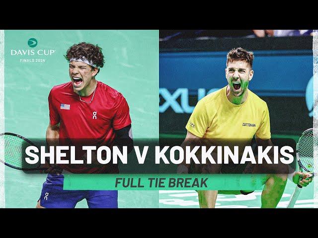 Ben Shelton v Thanasi Kokkinakis Full Third Set Tiebreak! | 2024 Davis Cup Finals