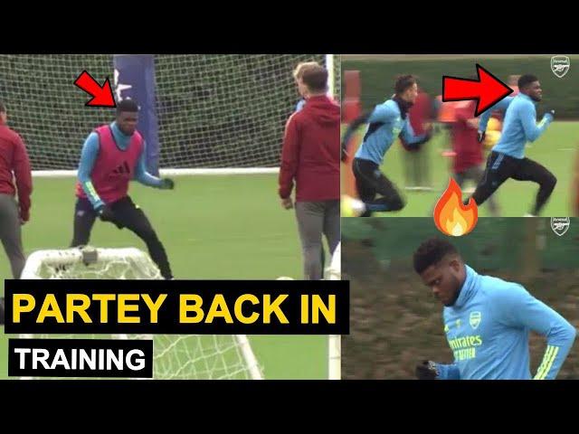 Thomas Partey is BACK in TRAINING with Arsenal 1st Team Preparation to face Nottingham forest