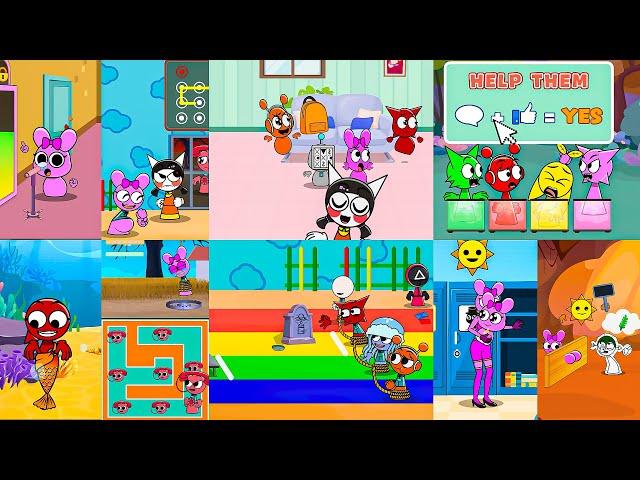 Squid Game 3 Challenge and All Sprunki Funny Animations | Top Sprunki Moments (PART 44)