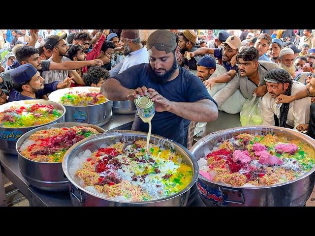 MASSIVE FALOODA MAKING RAMADAN STREET FOOD SPECIAL JUNGLE ICE CREAM FALOODA SEV VERMICELLI MILKSHAKE