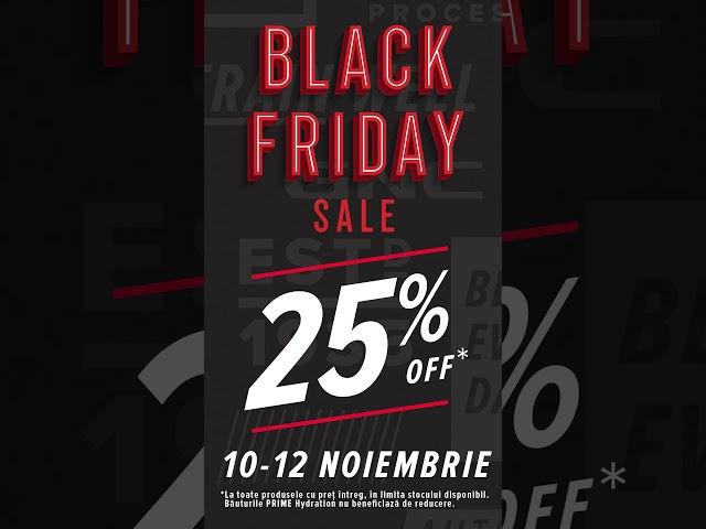 BLACK FRIDAY la GNC! -25% la toate produsele, 10-12 noiembrie*