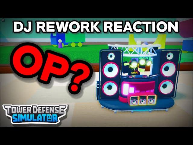 My REACTION To The New DJ Rework Update In TDS! || Tower Defense Simulator (ROBLOX)