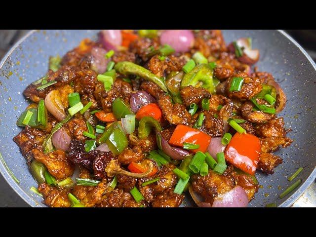 chilli prawns recipe | restaurant style chilli prawns recipe