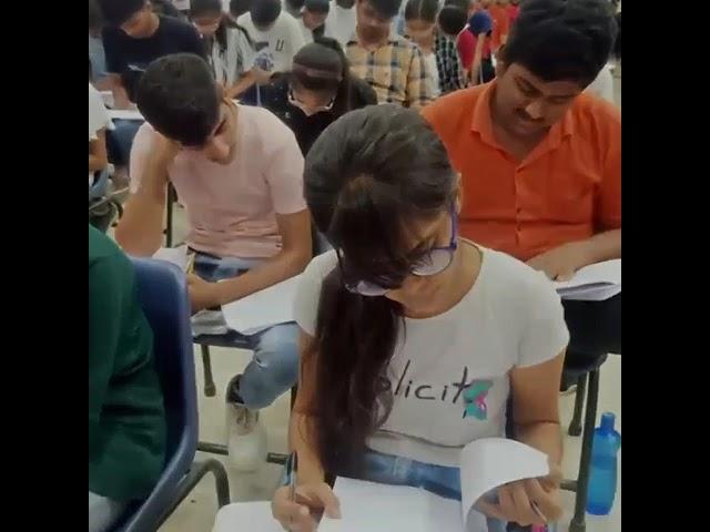 200+ Students writing Mock Test-3 together at MKG Examination Hall️️