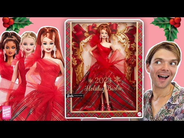 NEW 2024 Holiday Barbie doll unboxing review!