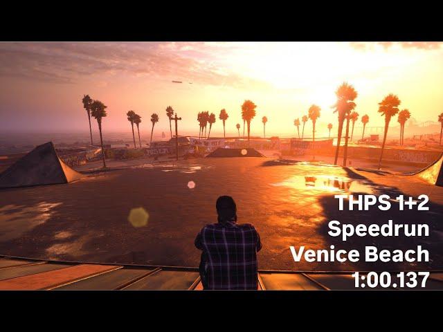 Tony Hawk's Pro Skater 1 + 2 - Speedrun - Venice Beach -1:00.137 (PS5) (No Mods)