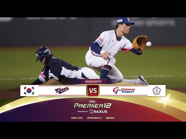 HIGHLIGHTS | Game 18 Korea vs Chinese Taipei | WBSC Premier12 2024 presented by RAXUS