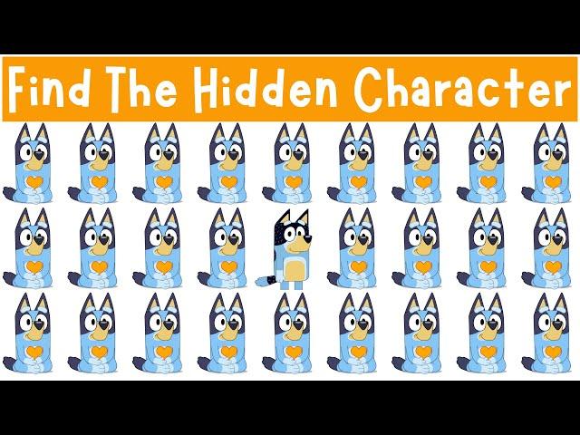 Find The HIDDEN Character: Bluey and Friends