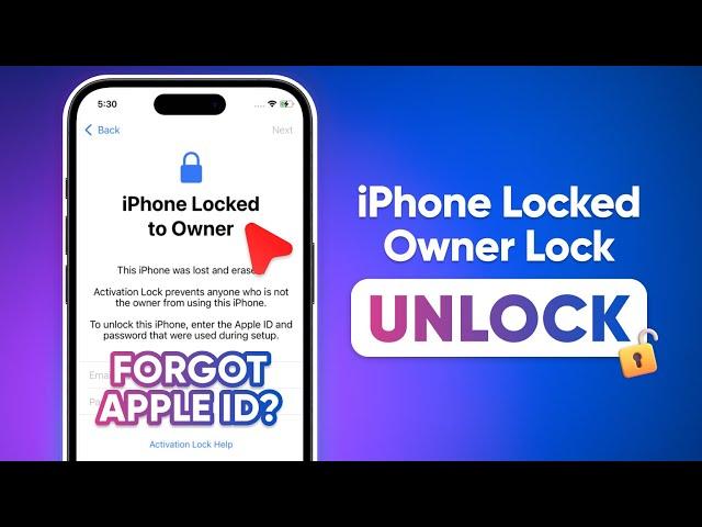 How to Unlock iPhone Owner Lock if You Forgot Apple ID | Remove iCloud Lock 2025