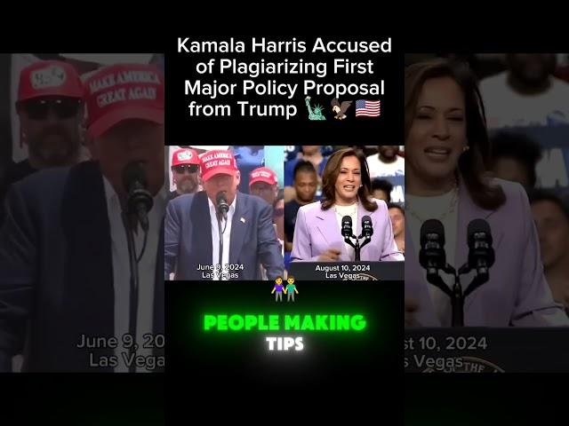 Kamala Harris Accused of Plagiarizing Trump’s Policy Proposal!