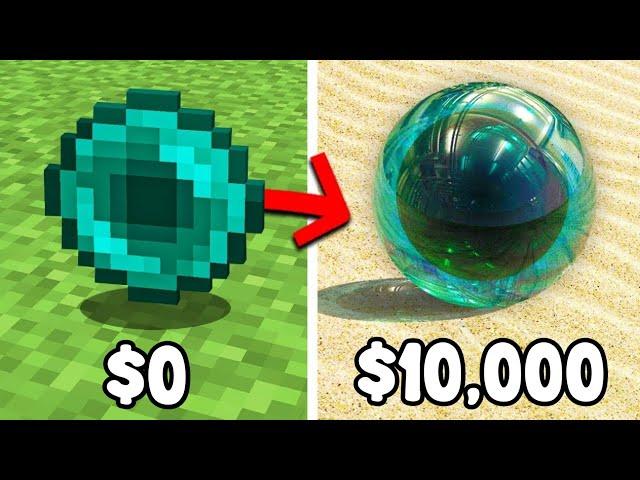 $0 VS $10,000 Minecraft