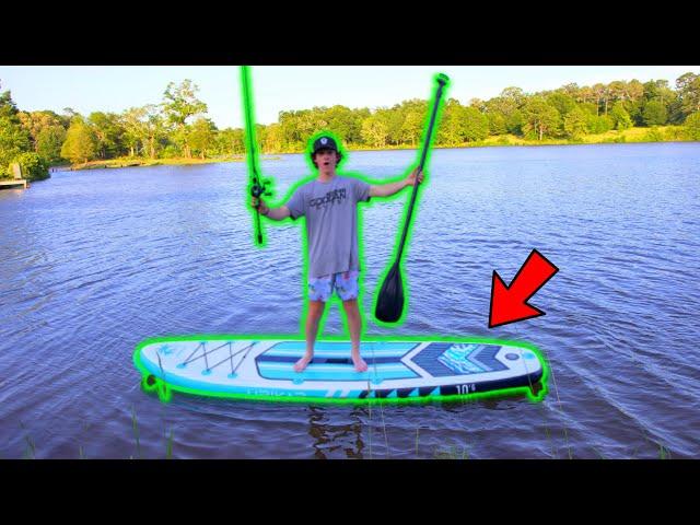 Inflatable Paddle Board VS Bass Fishing (Horrible Idea)