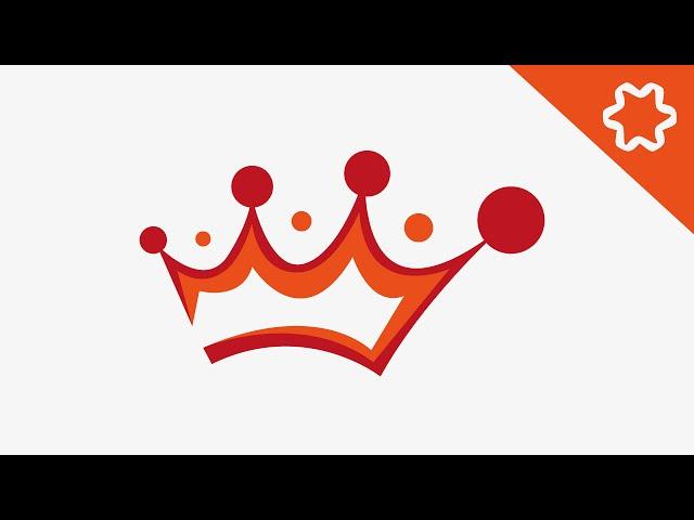 Simple Crown Logo Design / Adobe illustrator tutorial / How to Design Crown Logo Design