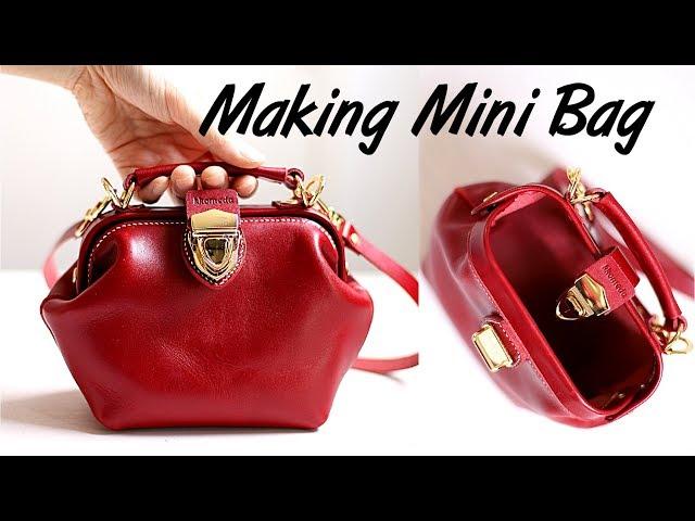 [tutorial] Making mini bag / DIY dulles bag / Leather craft