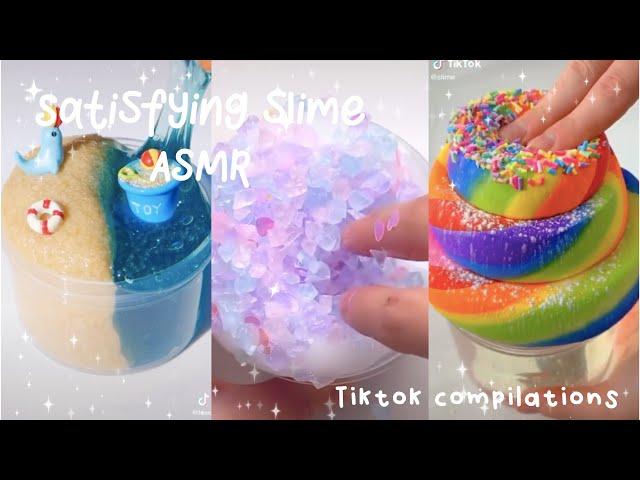 Slime (pressing/playing) satisfying ASMR TikTok Compilation - fluffy puffy tok ️ -