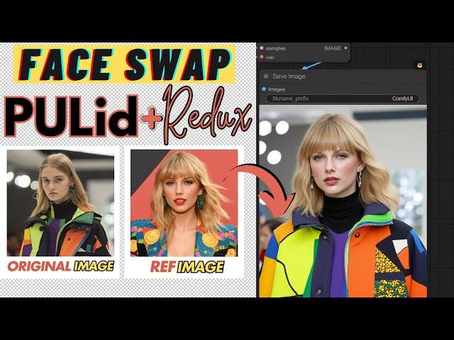 FLUX Redux + PULid Image to Image Face Swap Consistent Character ComfyUI Workflow
