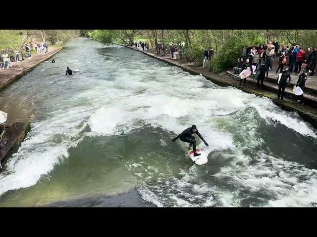 How to do surfing ‍️ in a River | Munich, Germany ​⁠