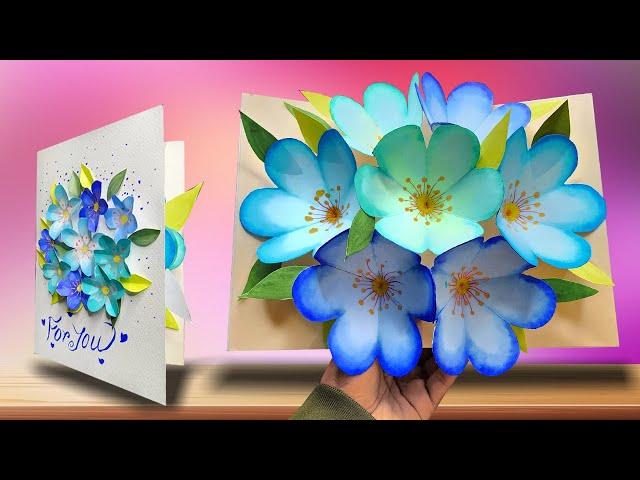 DIY Flower Pop up Card - Paper Crafts - DIY Pop up Card - Handmade craft