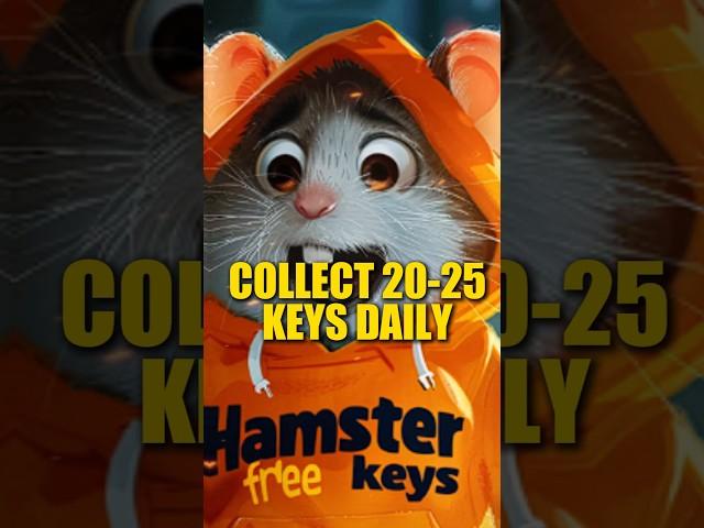 Hamster kombat collect 20 keys daily. Secret trick revealed