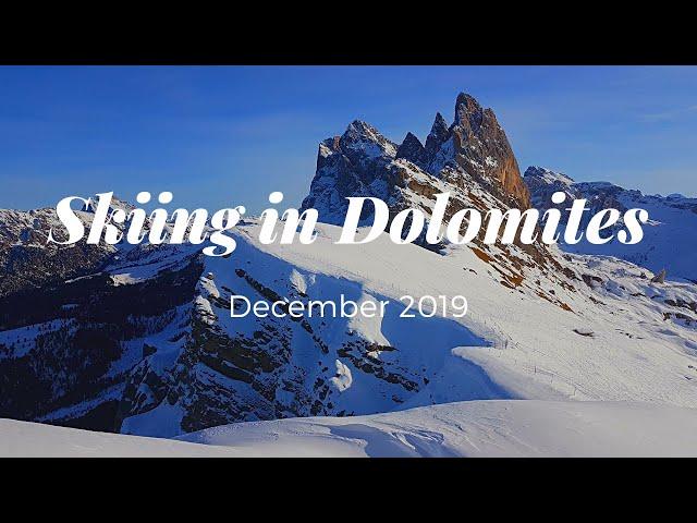 Skiing in Dolomites 2019 - Sella Ronda, Val Gardena, Marmolada [GoPro7][4K]