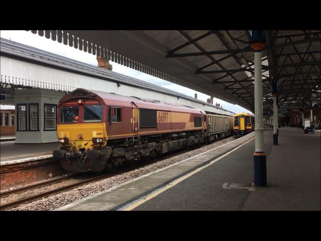 DB 66197 Mendip Rail Freight Passes Salisbury 21/04/17