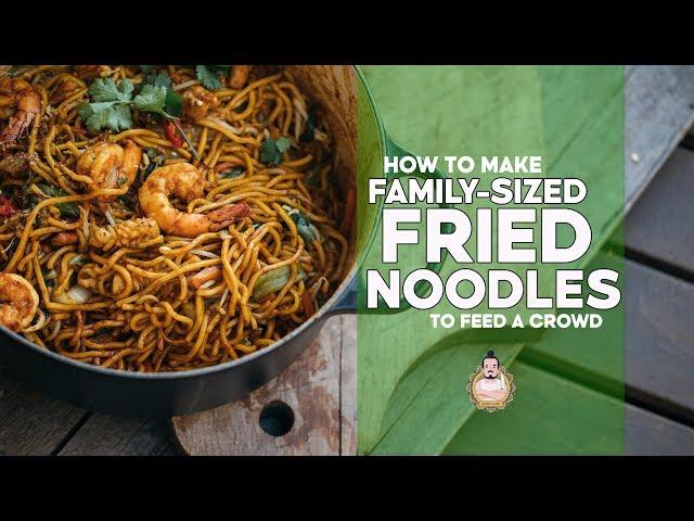 Family Fried Noodles | Making Noodles for a Crowd | Easy Asian Recipe