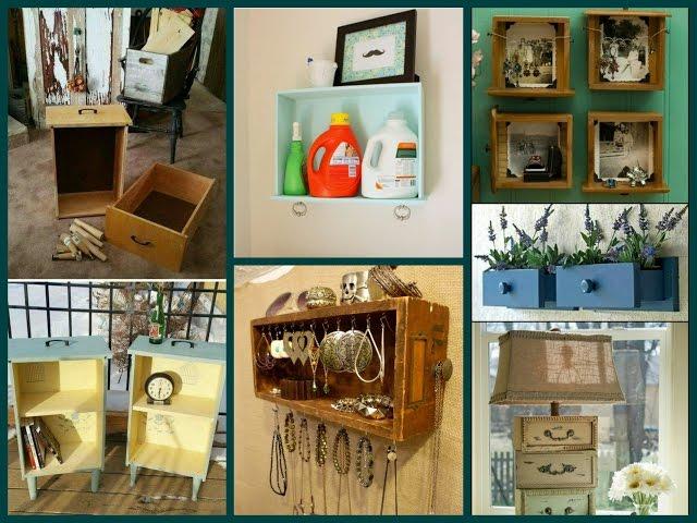 DIY Repurposed Old Drawer Ideas - Recycled Home Decor