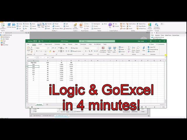 iLogic For Beginners #2: Introduction to GoExcel