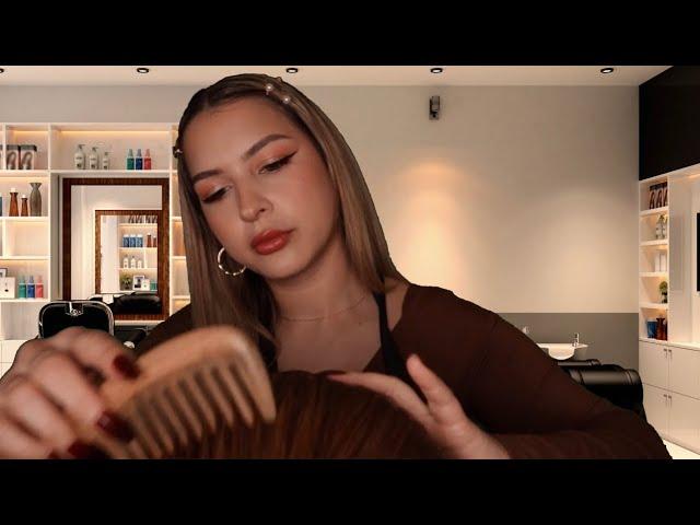 ASMR Hair Salon Roleplay | Trimming & Styling your hair  ‍️