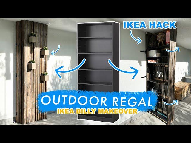 DIY IKEA Hack Billy als Outdoor Regal - schwenkbare Aufbewahrung für Balkon und Terrasse | EASY ALEX