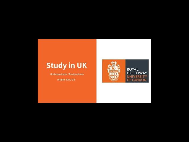 Study in UK | Royal Holloway | Study Abroad | Education Hub