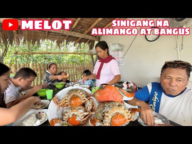 Melot | SINIGANG NA ALIMANGO AT BANGUS | NAG ALMUSAL KAMI SA KUBO