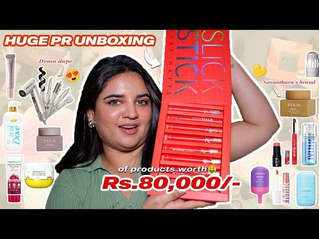 MASSIVE PR UNBOXINGHAUL WORTH ₹80,000  | Dyson Dupe , MILK Makeup, Nayanthara's Brand 🪄& More!