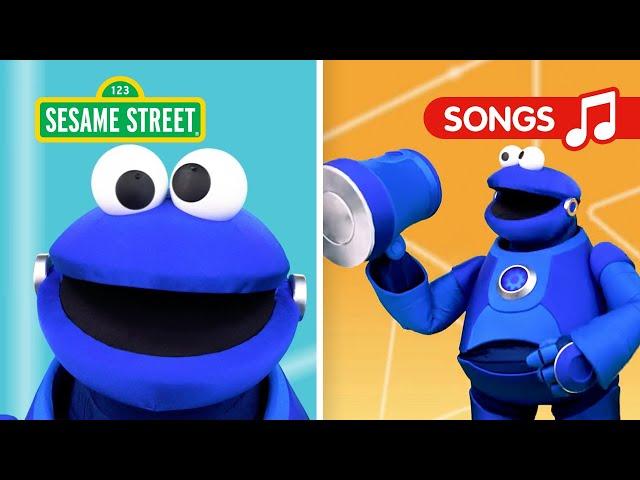 Mecha Cookie Monster's Nursery Rhyme Remix - Head, Shoulders, Knees, and Toes | Sesame Street