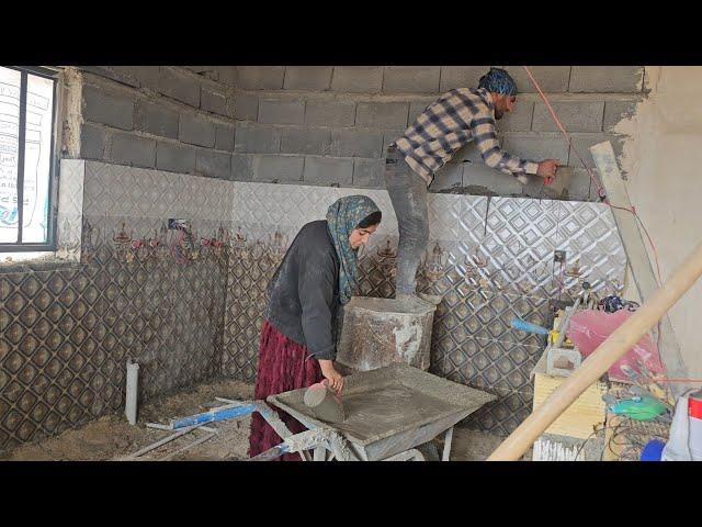 Rainy autumn and Farzaneh's construction challenge: family effort for a warm house