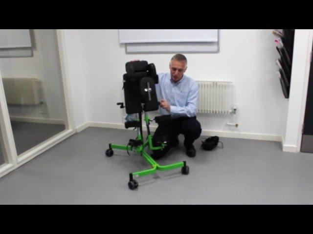 R82 Gazelle PS Standing Frame: How to Adjust Angle of Leg Abduction in Prone & Supine Standing Frame