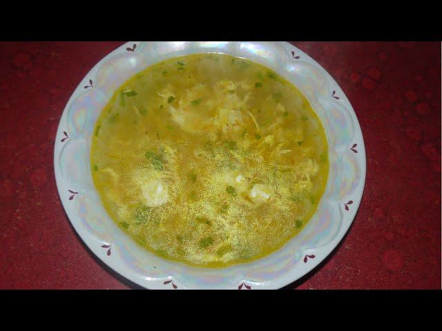 Легкий картофельный суп с яйцом.  Вкусный суп за 20 минут