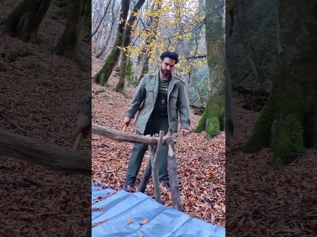 Tarp #bushcraft #nature #camping #jungle #survival #outdoors #wood #جنگل #طبیعت_بکر #طبیعتگردی