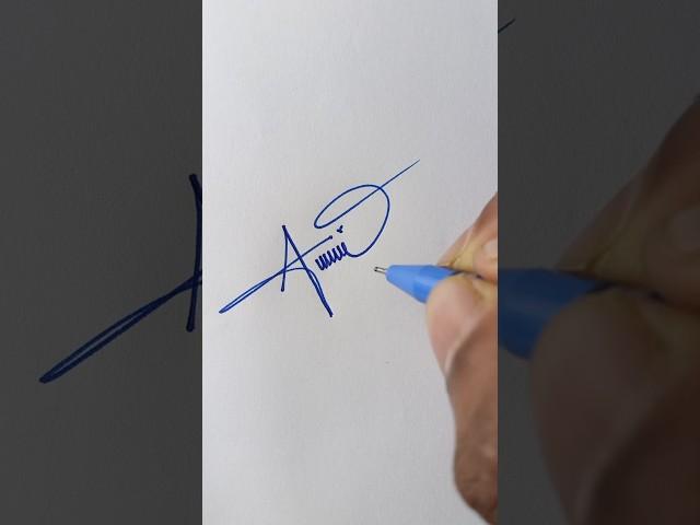 How to make A letter signature #calligraphyart #signaturestyle