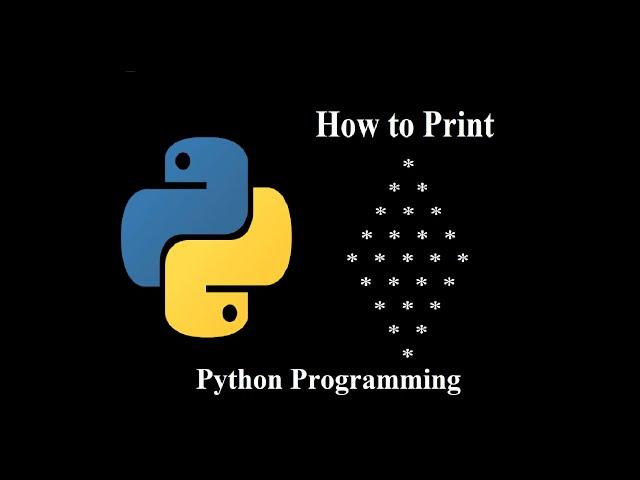 How to print Diamond shaped star "*" pattern using python | python tutorial for beginners