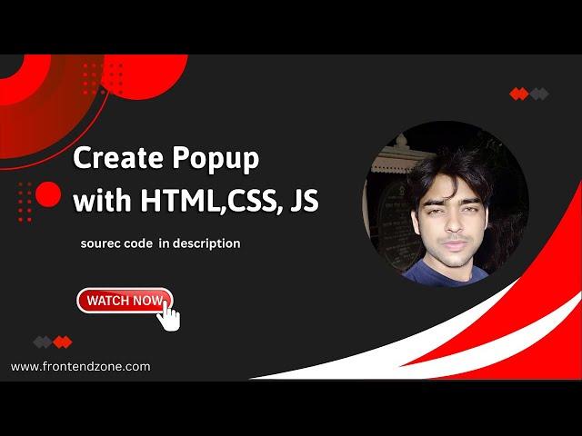 How to create popup with html css and js