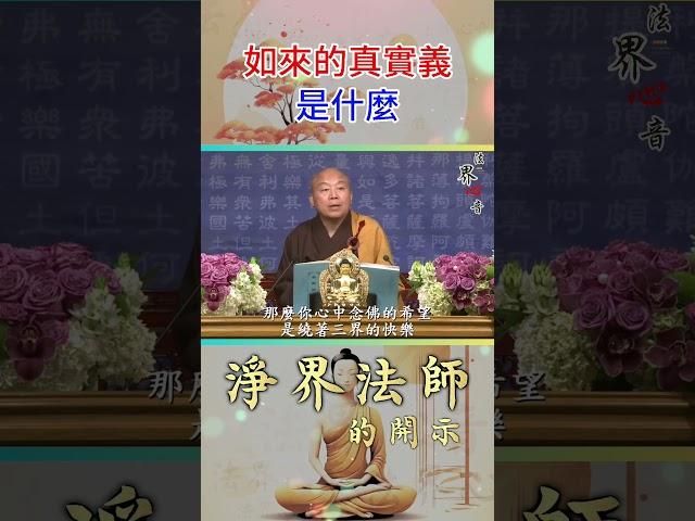 如來的真實義是什麼 | 淨界法師  #佛教 #佛法 #阿彌陀佛 #正能量