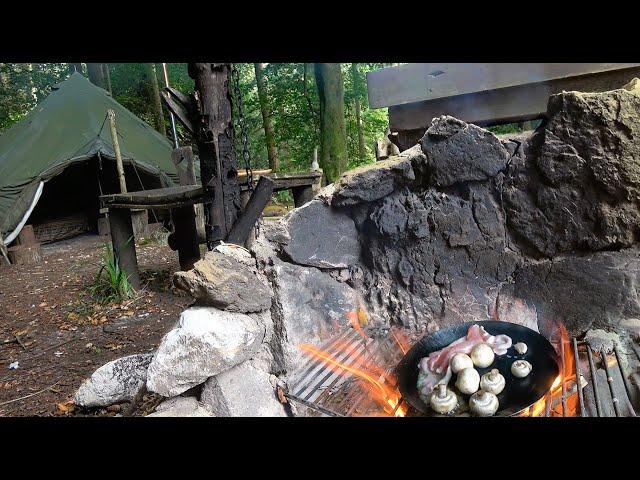 Bushcraft Base Camp | Carving & Cooking