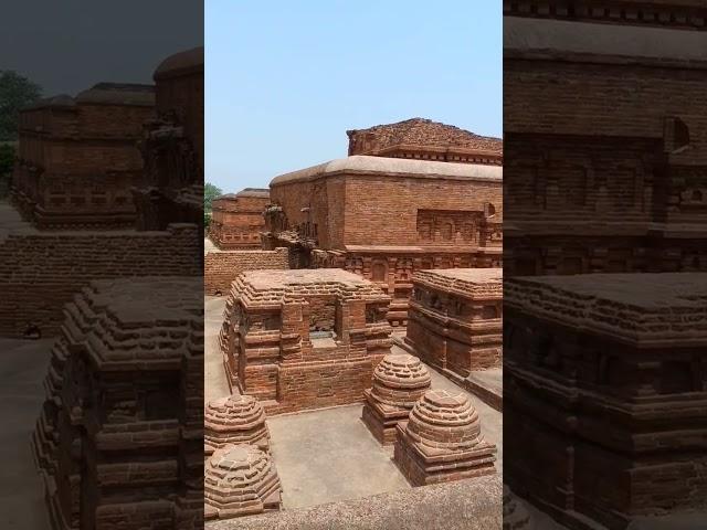 The remains of Nalanda University of ancient India, Nalanda, Bihar