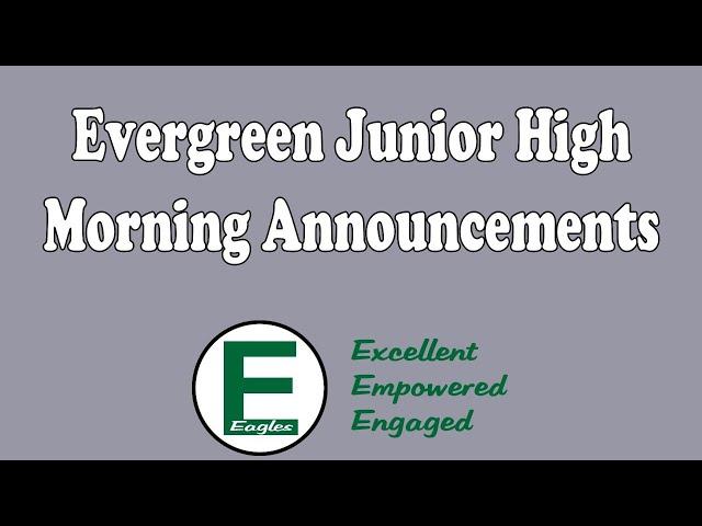 EJH Morning Announcements for 1/17/2025