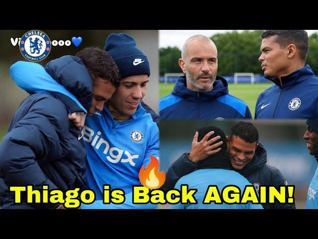 THIAGO SILVA IS BACK AGAIN!Silva Storms Cobham To MEET Former Teammates,Enzo,Chelsea Training Today